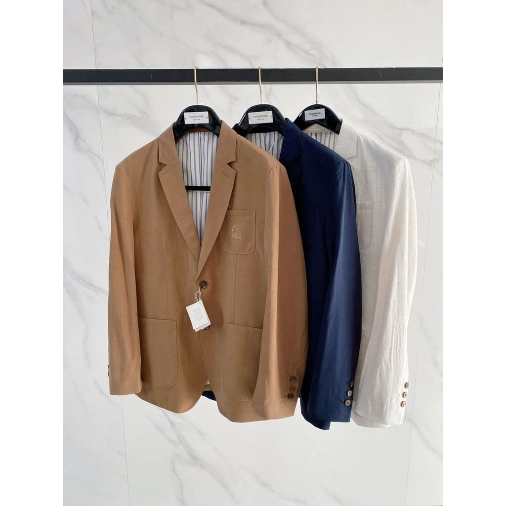 NS0L Itália BC Old Money Style Moda Masculina Primavera/Verão Linho Casual Blazer Masculino