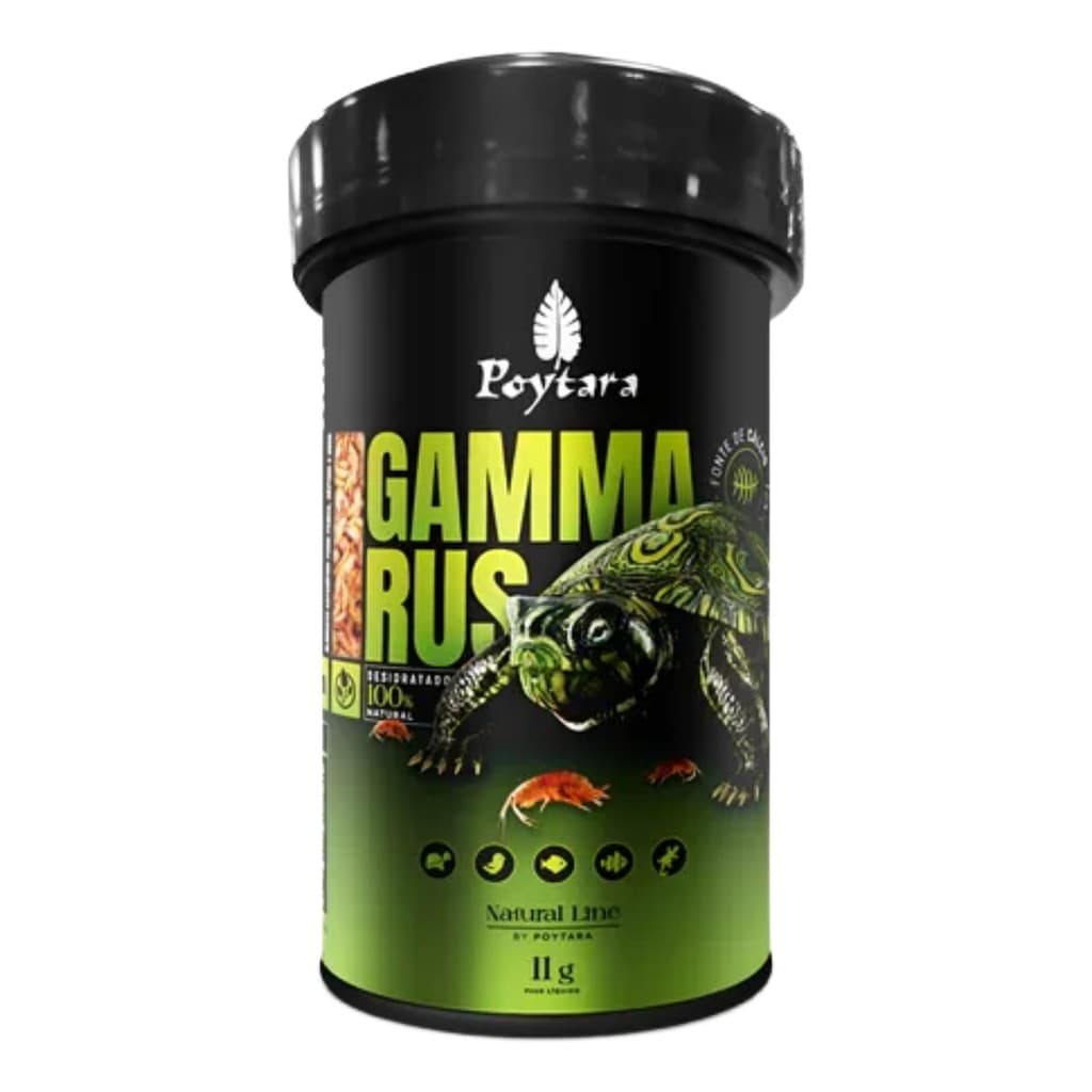 Ração Poytara Natural Line Gammarus 11g Peixes Tartarugas
