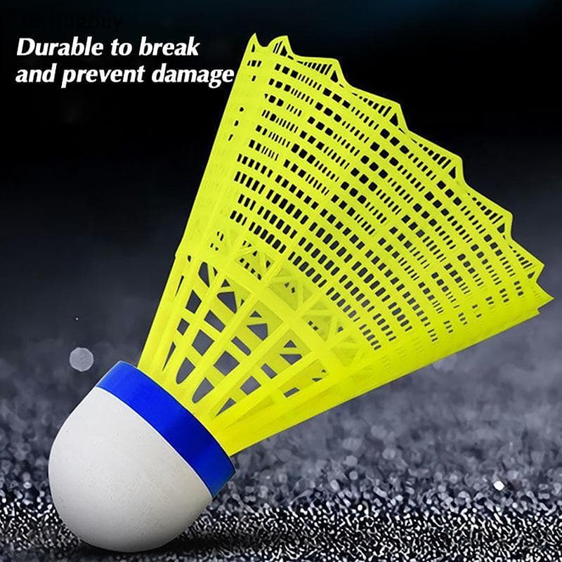 [Jetingbuy] 1 Peça Bola De Badminton De Plástico Durável Amarelo Branco Estudante Nylon Novo
