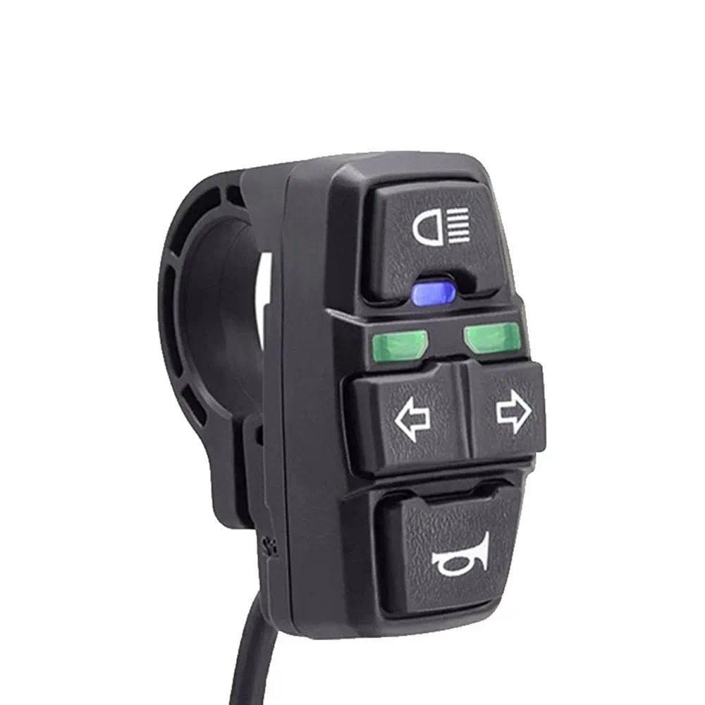 3 Em 1 Motocicleta Cabeça Luz Chifre Interruptor De Volta 12V 24V 36V 48V À Prova Dwaterproof Água Para Ebike Scooter Sw