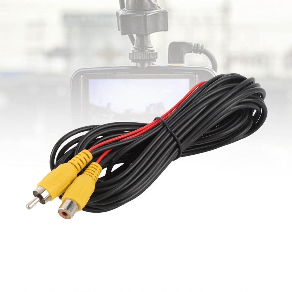 Mulcort câmera de estacionamento com visão traseira, extensão de backup de cabo de vídeo 19,68 pés macho para fêmea com