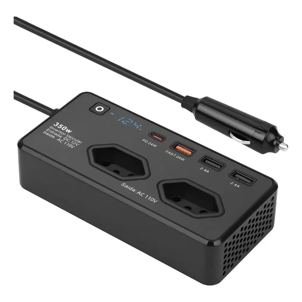 Inversor Automotivo P/ Starlink Mini 350w 110v 12v  Usb/c