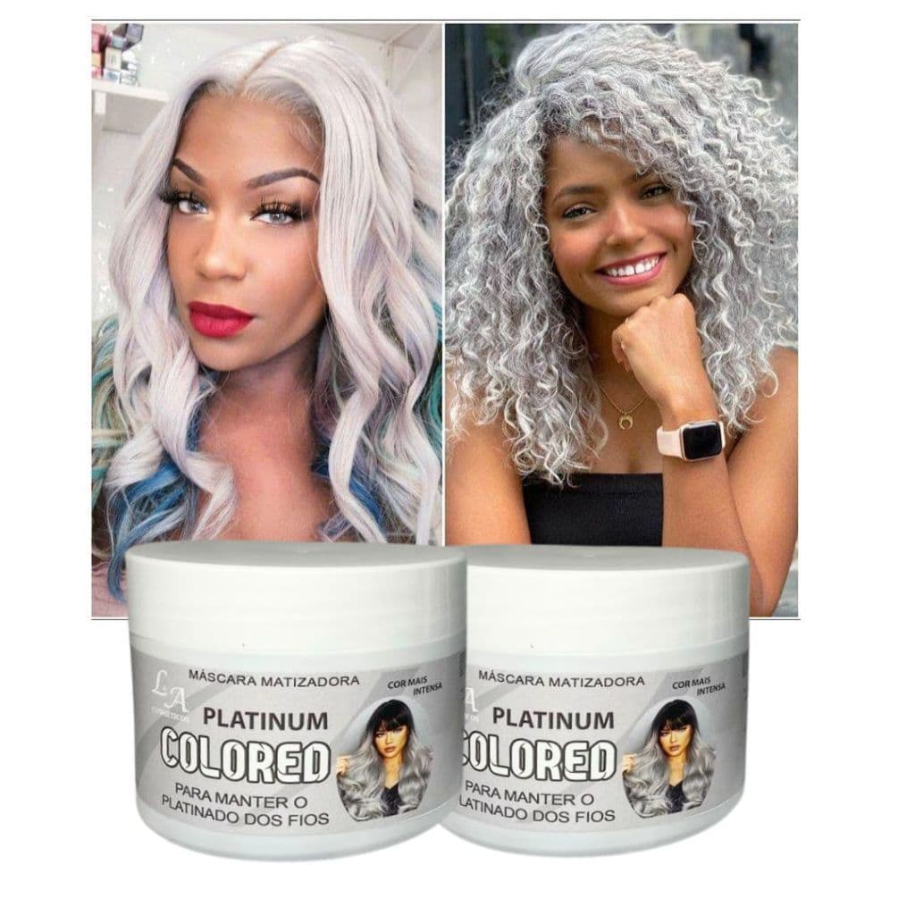 TONALIZANTE HAIR MASK COLORED PLATINUM L&A COSMETICOS - EFEITO PLATINADO 300g