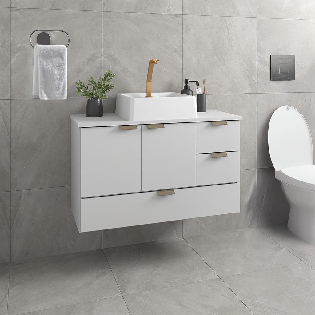 Gabinete Armário Para Banheiro Com Cuba Suspenso Organizador