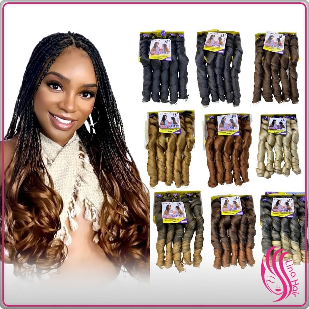 Cabelo para Tranças French Curl 400g – Fibra Sintética Premium | Volume, Maciez & Pontas Onduladas