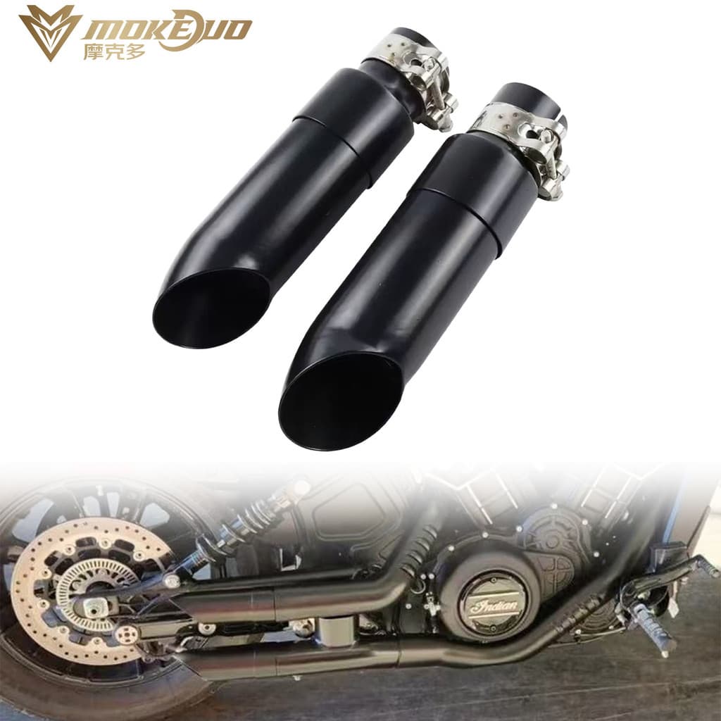 Adequado para indiano Scout bobber modificado seção traseira escape baixo-afundamento grosso corte chanfrado acessórios 