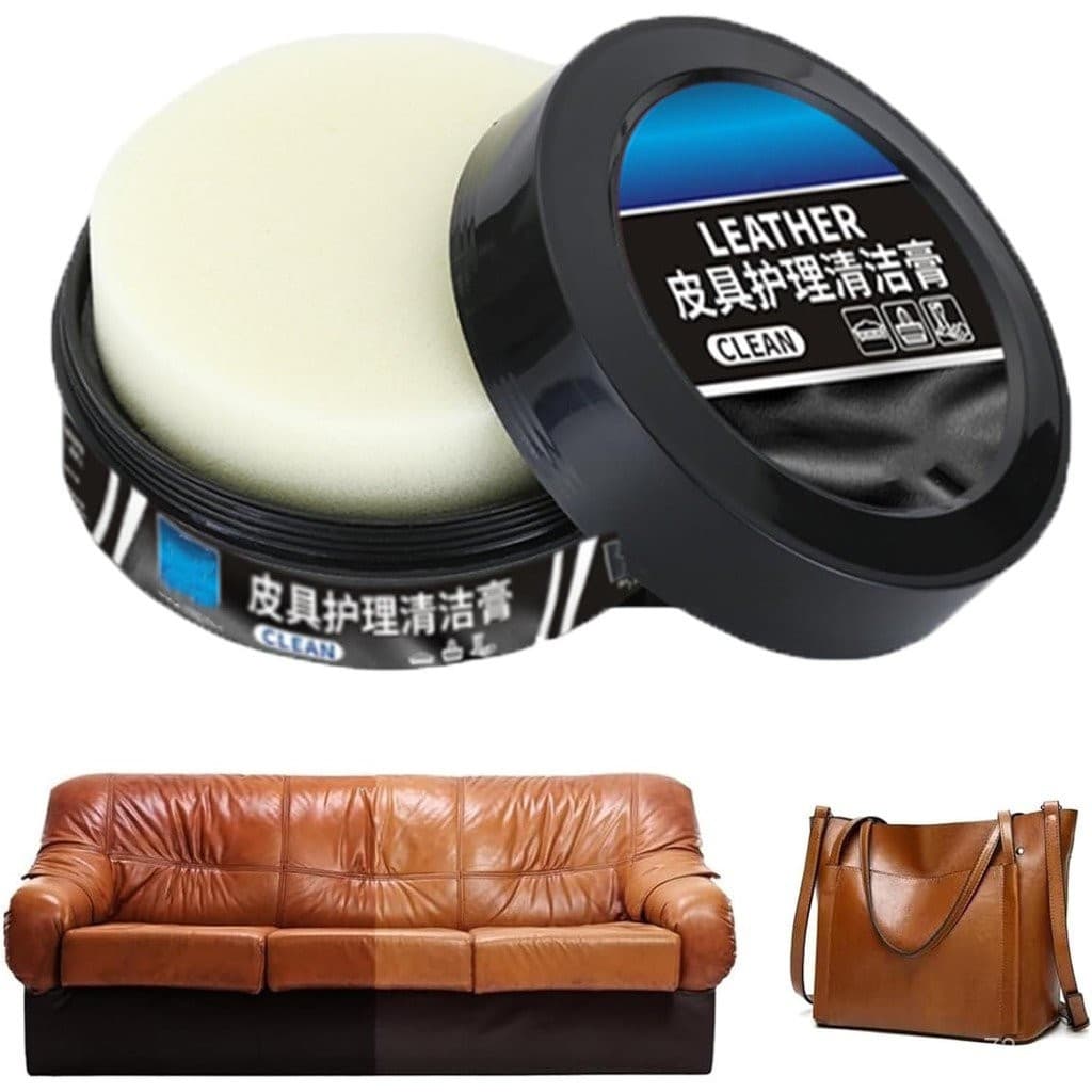 Pasta para limpeza de couro, limpador de couro, agente de limpeza e manutenção de couro, líquido restaurador de cor