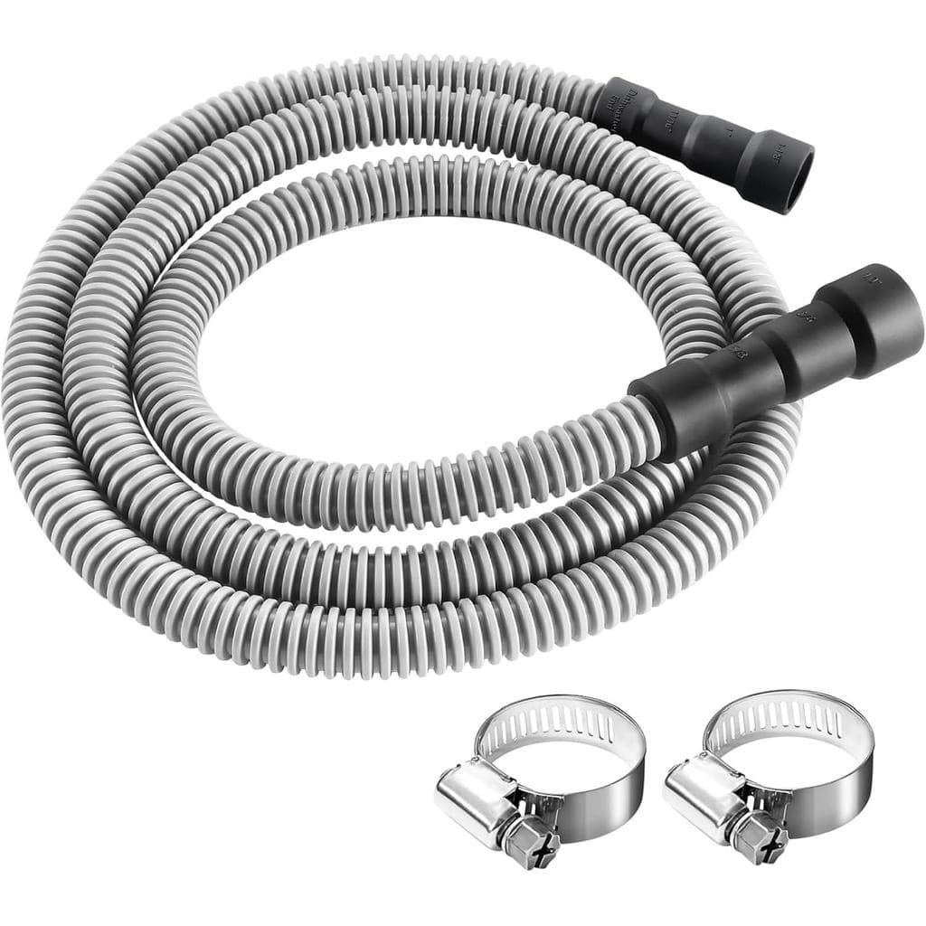 Mangueira de Drenagem para Lava-Louças, Mangueira de Drenagem Flexível e Corrugada de 6 Pés para Substituição de Lava-Lo
