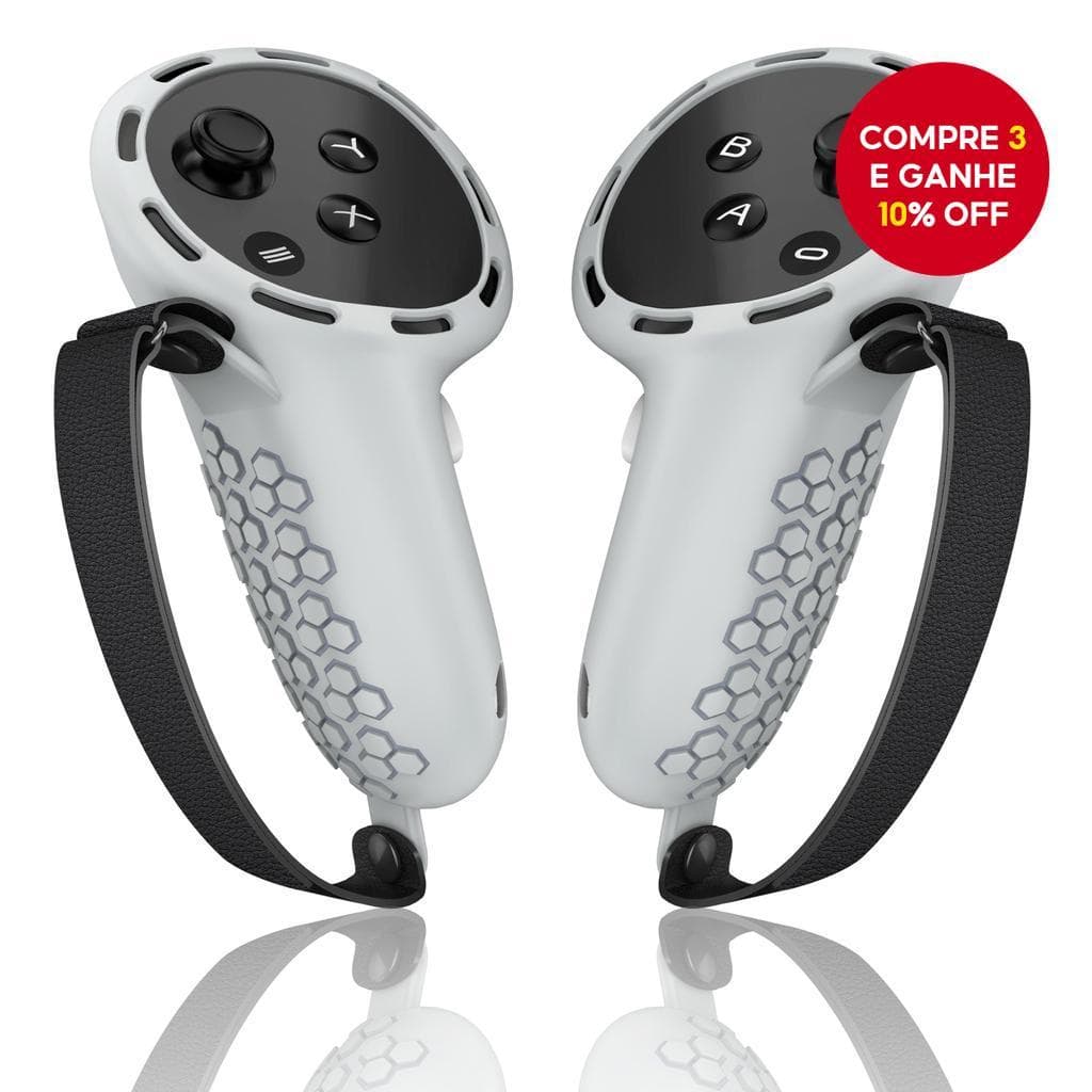  Controlador para Oculus Quest 3/Quest 3s, capa protetora de silicone para controle, com alça antiderrapante ajustável,