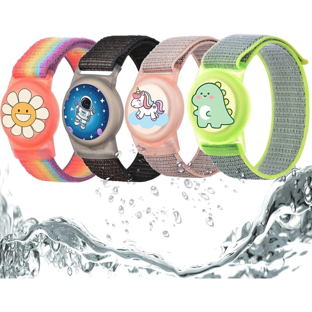 Pulseiras AirTag À Prova D'água Para Crianças , Pulseira De Nylon Elástica Com Suporte Air Tag , Capa Protetora Ra