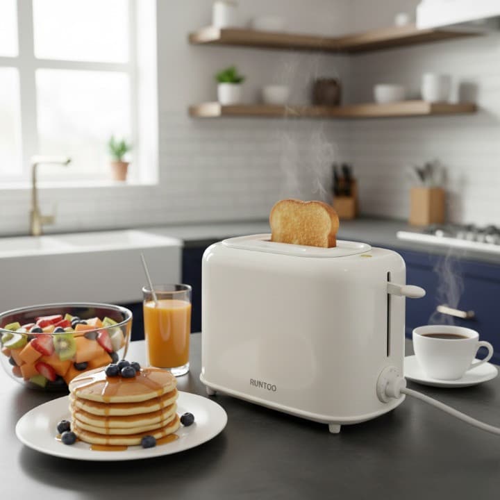 Torradeira Elétrica Compacta com 6 Níveis de Torra e Controle Mecânico