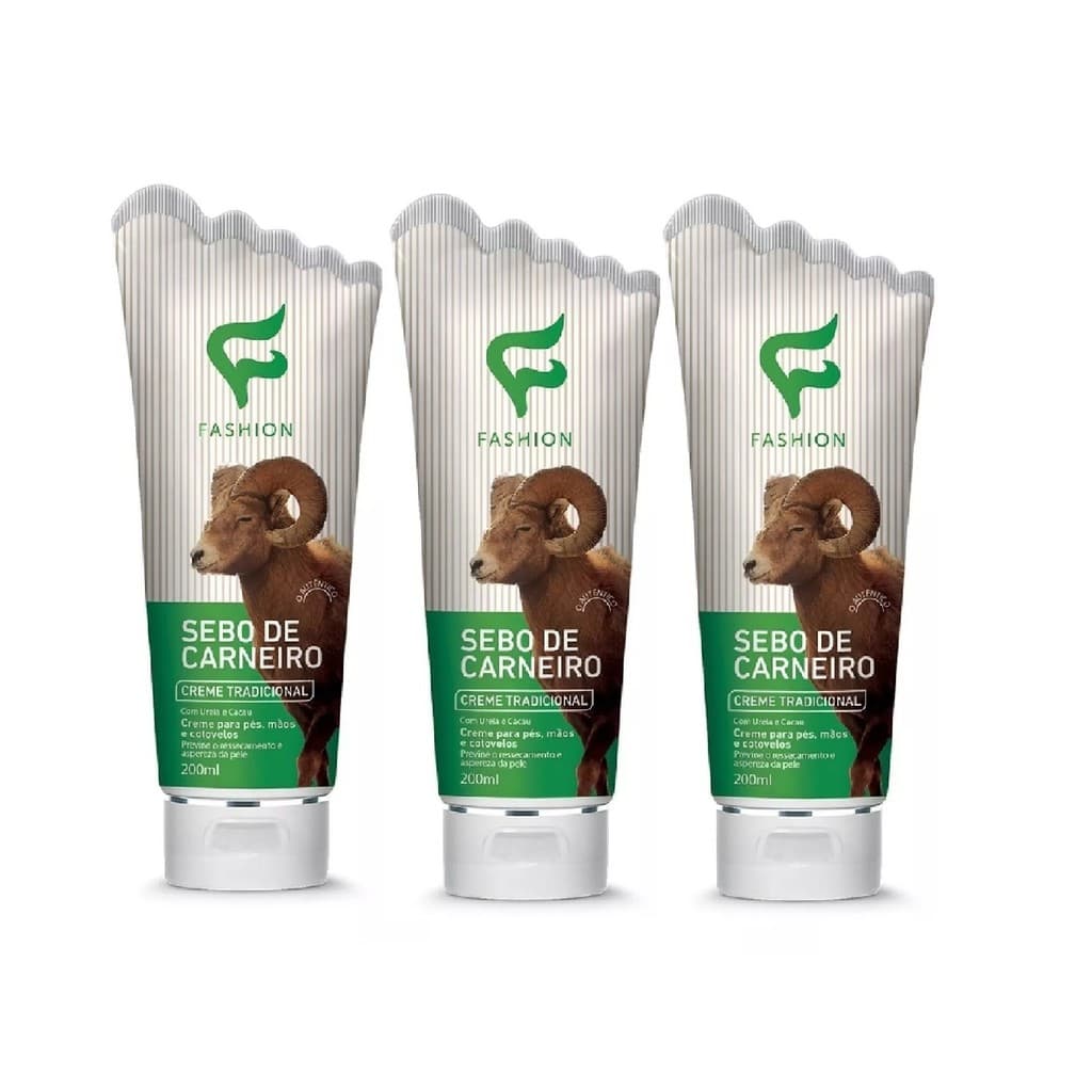 Fashion Sebo De Carneiro Tradicional Kit 03 Unidades 200ml