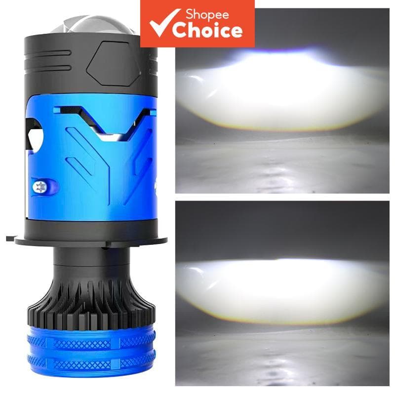  LED Projetor H4 Lente Farol H4 6500K Luz Alta Baixa Lâmpada Neblina Alta Potência Para Carros & Motos Turbo Lâmpada