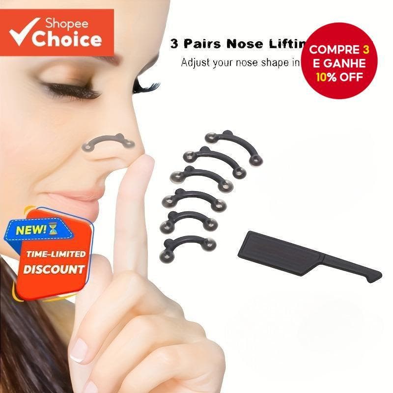 3 Unidades Modelador De Clipe De Nariz Ferramenta De Massagem Corretor Indolor Invisível