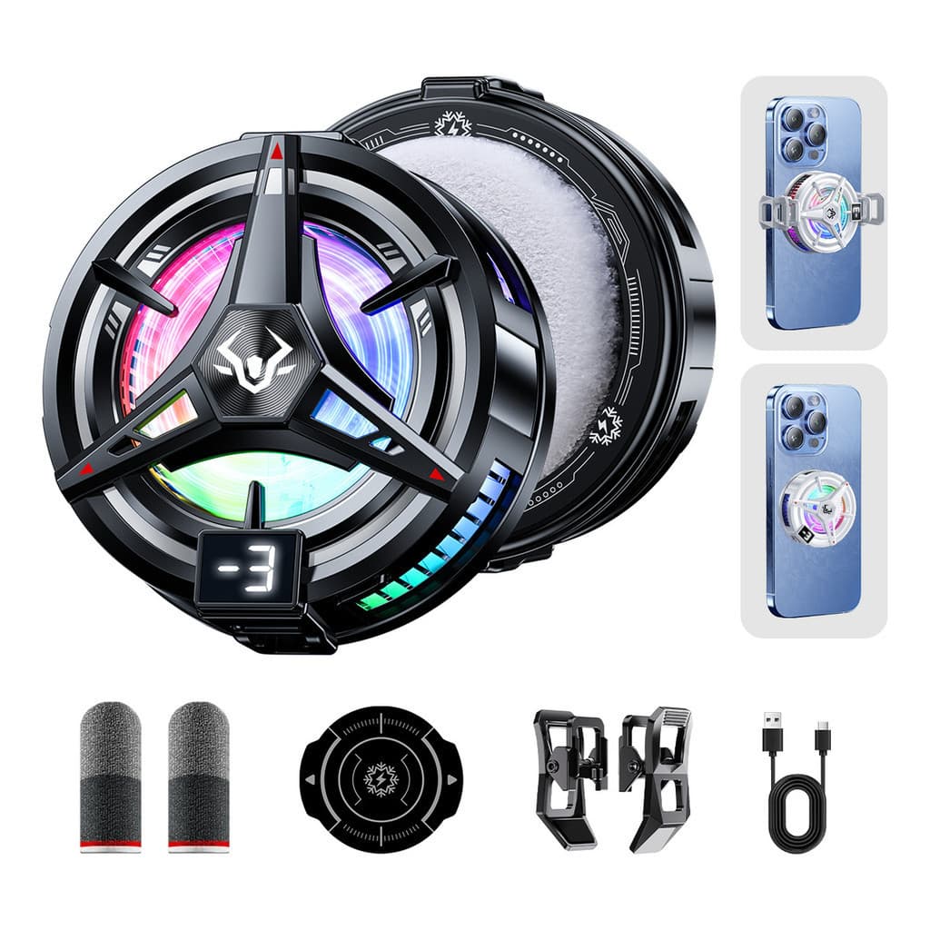 Cooler Magnético +clip Traseiro E Luva Rgb  Atinge Até -5°