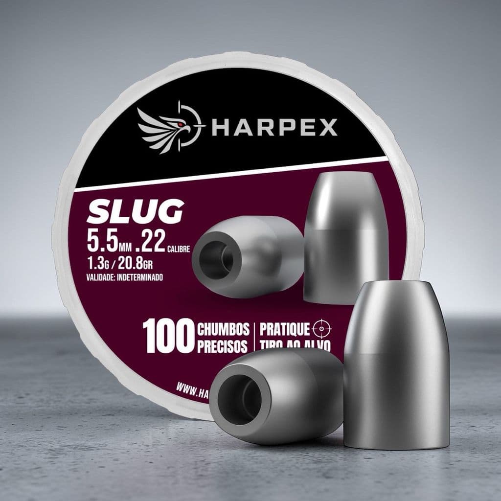 Chumbinho SLUG 5.5mm Harpex - 100 und / LANÇAMENTO 2026