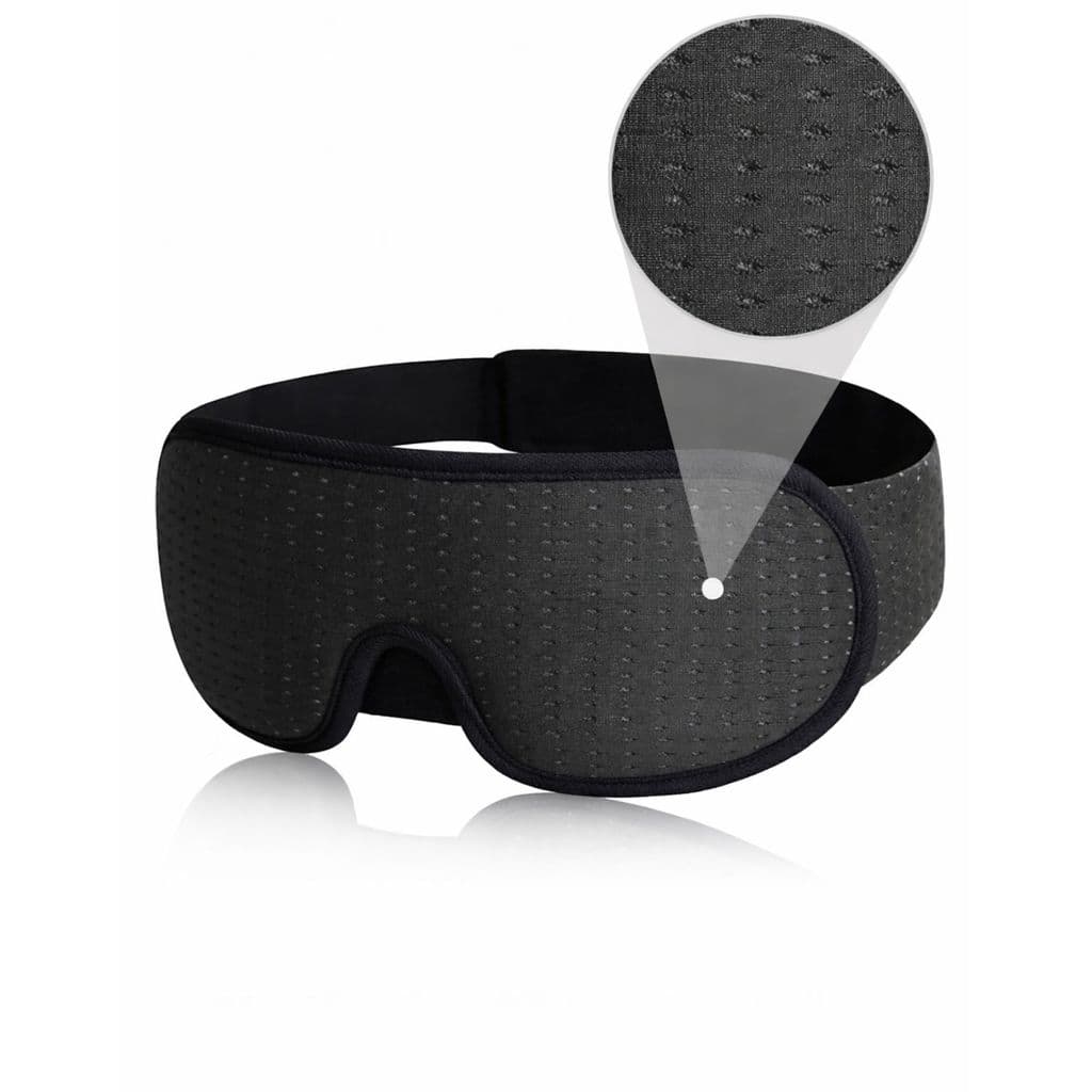 Mascara De Dormir Tapa Olho 3d Blackout Super Confortavel Espuma Tecido Esportivo Frio Respiravel Preta