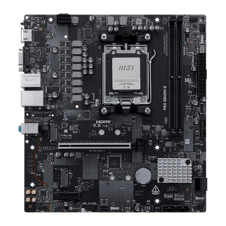 Placa Mae MSI Pro B840M-B, DDR5, Socket AMD AM5, M-ATX, Chipset AMD B840, PRO-B840M-B