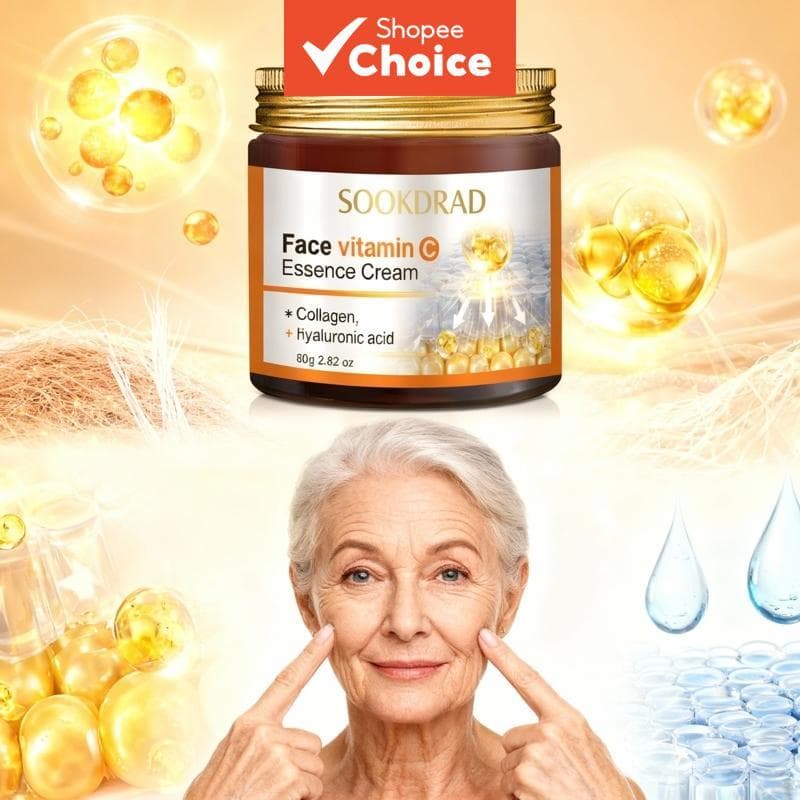  Creme de Colágeno com Vitamina C, Ácido Hialurônico, Hidratante, Lifting, Homens & Mulheres, Todos os Tipos de Pele,