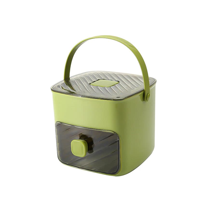 Bandeja De Gelo Tipo Prensa 48 gelos com Gaveta Botão Solta Gelo e Pegador