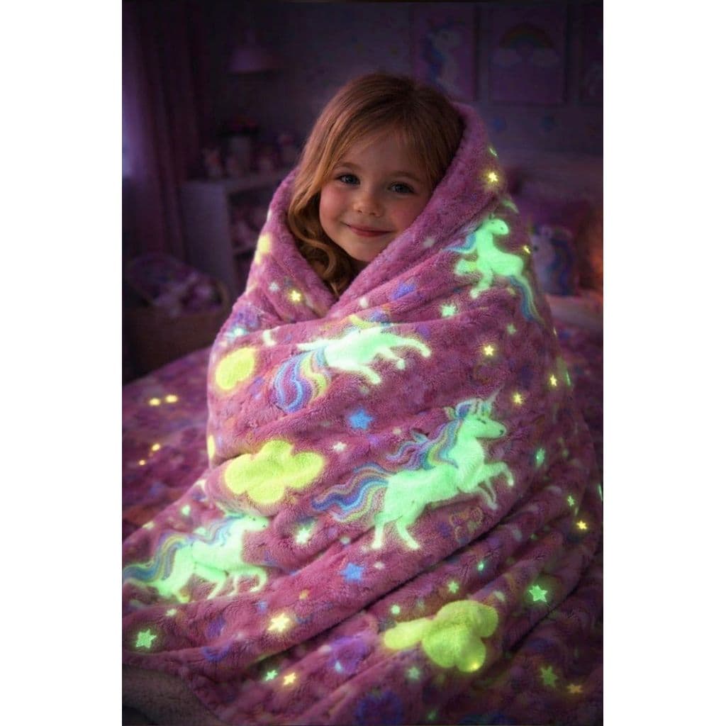 Manta Brilha no Escuro 2,00 x 1,80 mt Noites Mágica