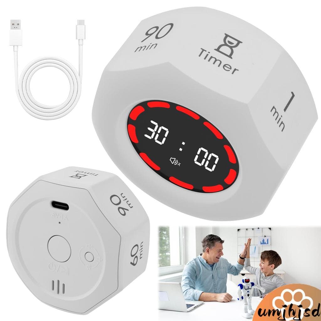 Mini Temporizador Visual Digital Portátil Pequeno Flip Cubo De Produtividade Para Estudo Em Casa SHOPSKC3719