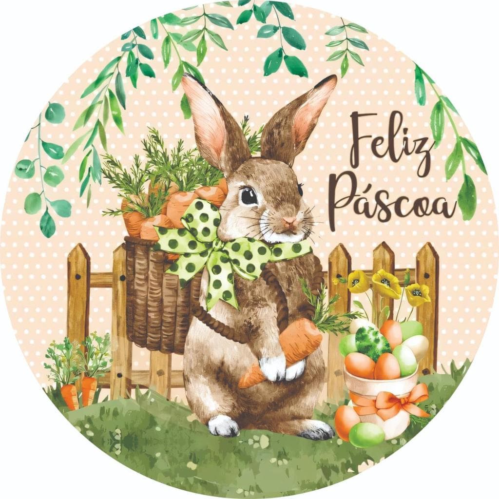 Capa Mini Painel 50x50 Personalizado para Decoração de Festa - PASCOA