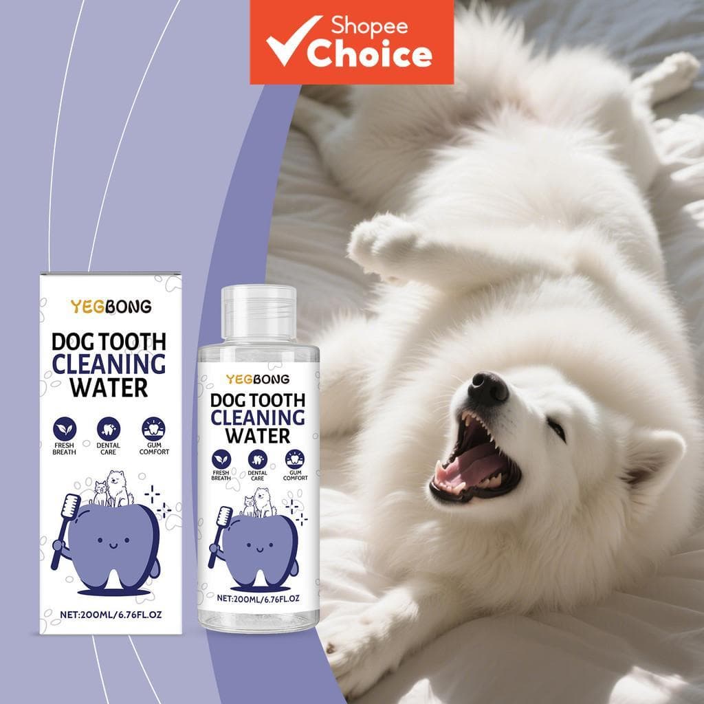  Enxaguante Bucal Líquido para Cães e Gatos 200ml – com Raiz de Alcaçuz, Leite de Coco e Extrato de Menta, Cuidado Oral
