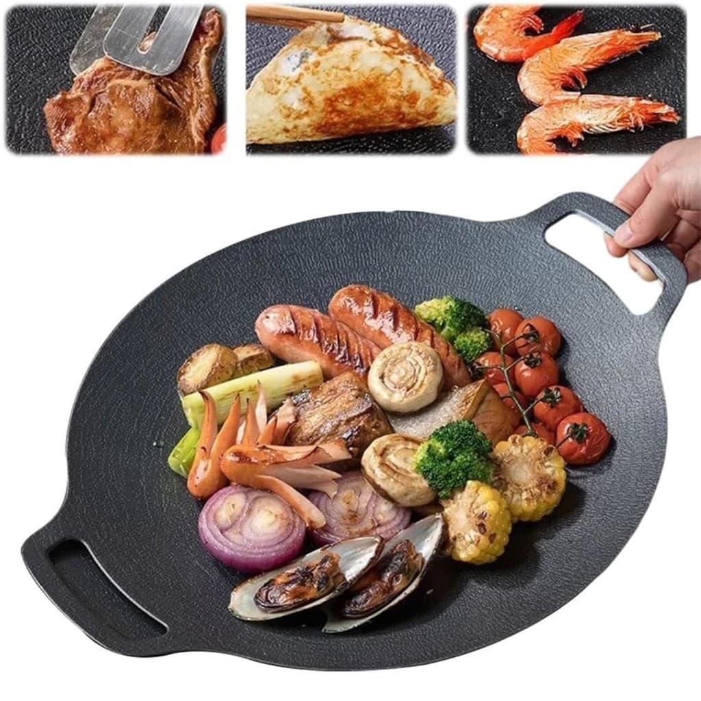 Churrasqueira Panela Redonda Antiaderente De Ferro Para Churrascos E Encontros Ao Ar Livre