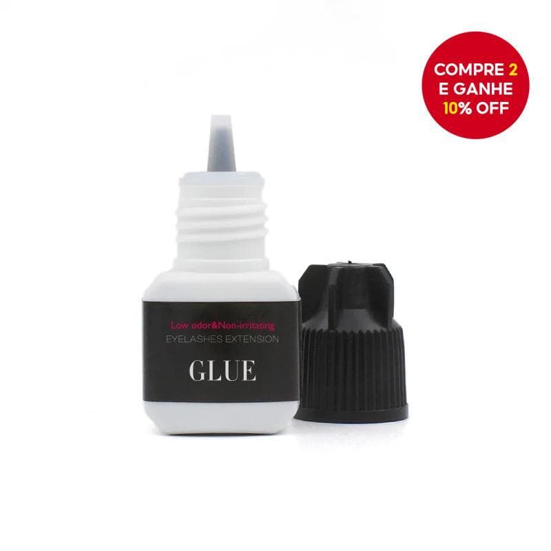 Cola para Cílios 5Ml, Cabeça Única Preta, Baixo Odor, Não Irritante e Ideal para Iniciantes.
