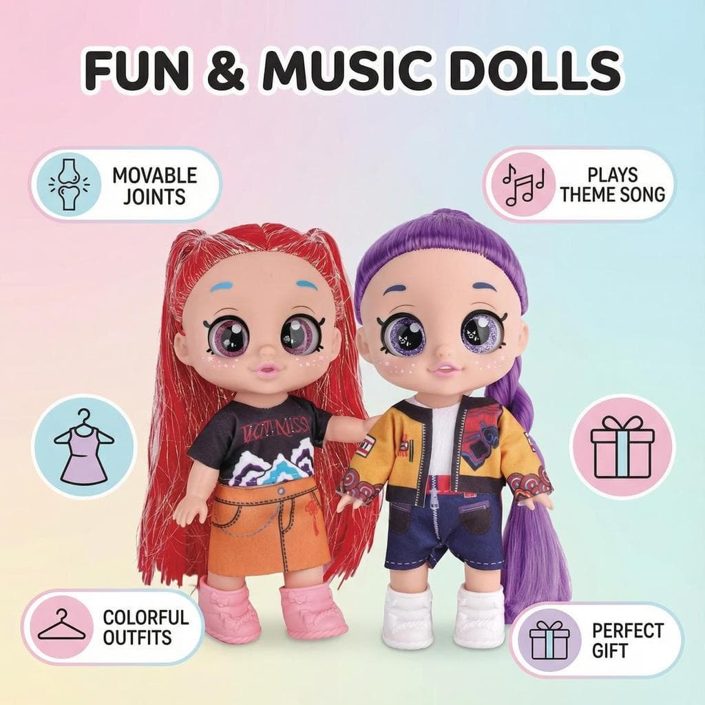 Boneca de Ação Kpop Rumi Mira Zoey - 5D, 10 Polegadas, 5 Articulações