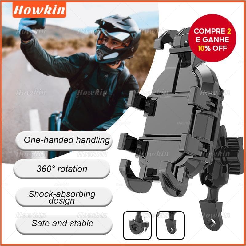  Suporte de telefone para motocicleta, absorção de choque em viagens, suporte de navegação anti-vibração, equipamento de