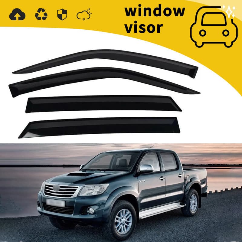 Adequado para 1989-2012ToyotaHILUX PICK Bloco de chuva Porta Bloco de chuva Janela Chuva Sobrancelha Modificação do bloc