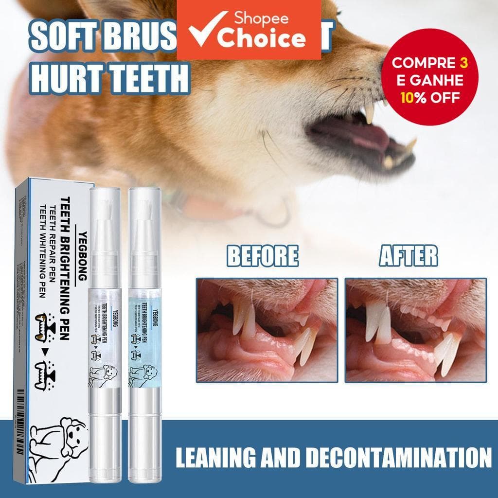 Caneta Branqueadora Para Limpeza De Dentes De Animais De Estimação , Ferramenta Removedora De Tártaro Atualizada Cães , 
