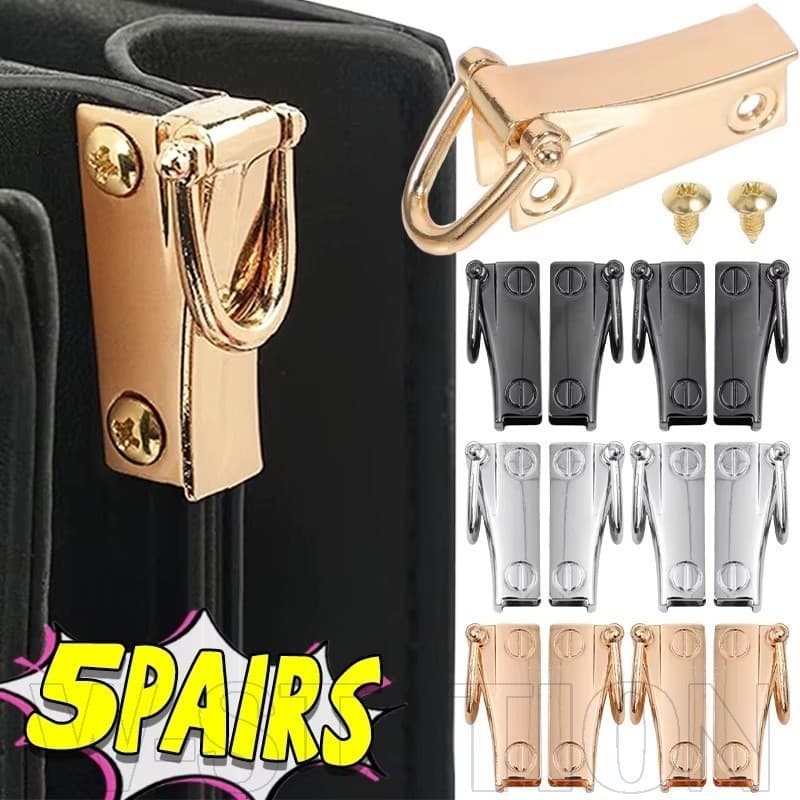 Fivela De Bolsa Com Clipe Lateral De Metal De 10-2 Unidades-De Conector-Suspensão Destacável-Anel D-Acessórios De Hardwa