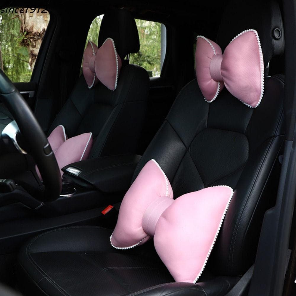 Desde Encosto De Cabeça Automático , Almofadas De Cintura De Carro Antifadiga Com Laço , Almofada Ergonômica Respirável 