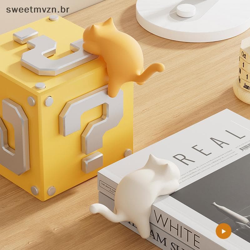 sweetmvzn 3 Pçs Bonito Portátil Gato Saco Gancho De Mesa Bolsa Bapa De Viagem Organizador Titular Decoração Do Escritóri