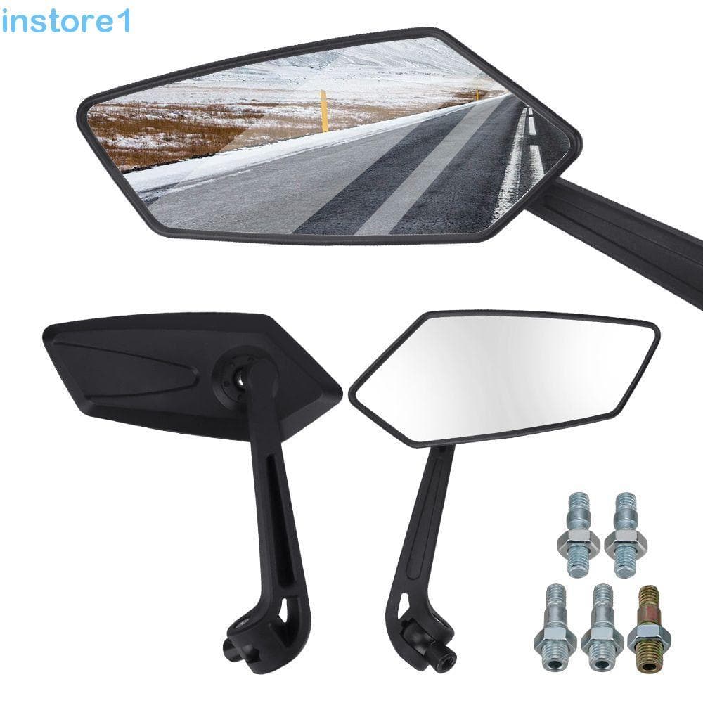 INSTORE 2 Pcs Espelhos Retrovisores Para Motocicleta Espelho Traseiro Invertido Acessórios Rotação De 360 Graus ABS Modi