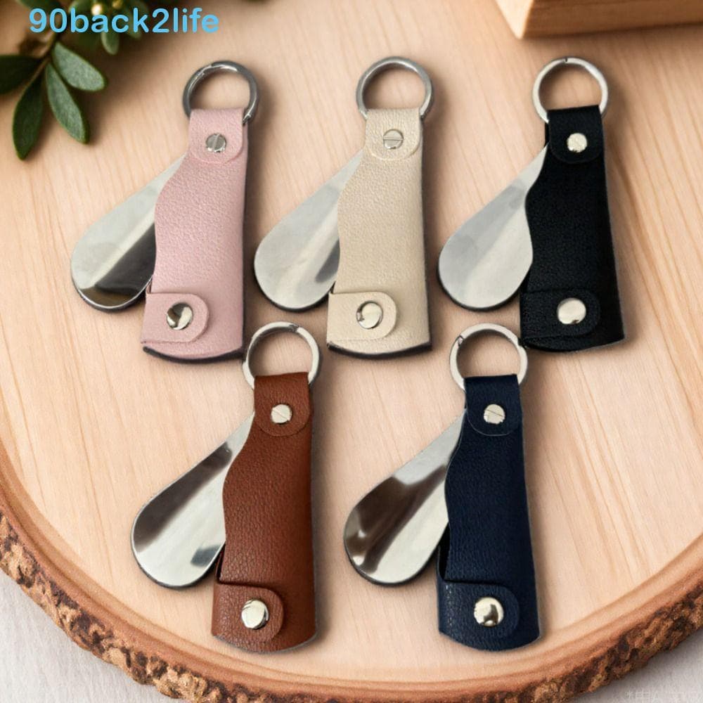 Chaveiro De Calçadeira BRBLIFE , Mini Levantador De Sapato Fácil De Segurar , Buzina Portátil De Aço Inoxidável Com Alça