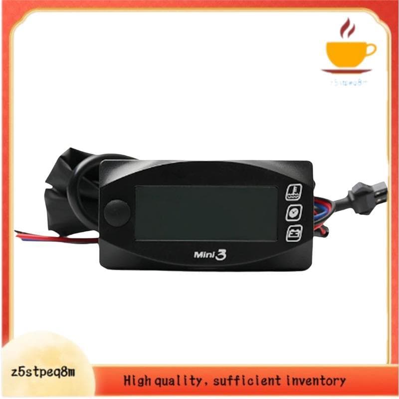Voltímetro De Temperatura Da Água Para Motocicletas , Display De Tempo , Mini Instrumento Digital LED , Acessórios