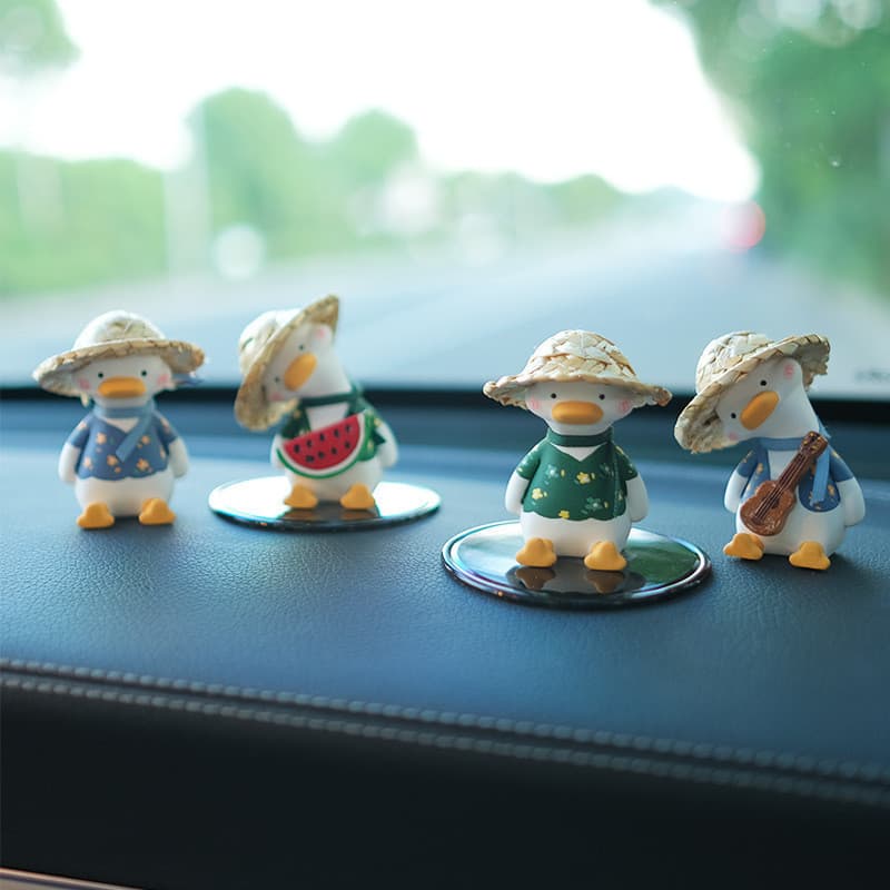 Influenciador chapéu de palha pato carro Perfume Interior do carro aromaterapia fragrância leve de longa duração carro b