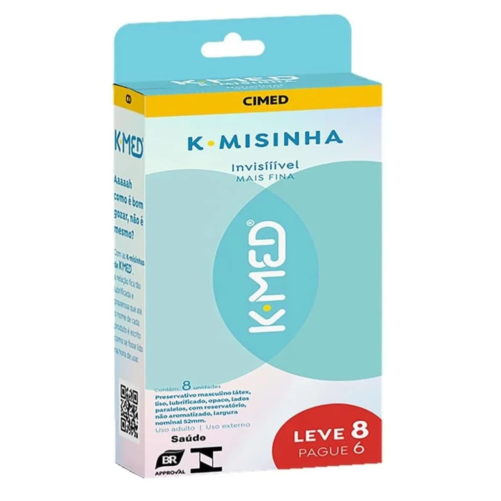 Cimed - K.Misinha - Preservativo Masculino 8 Unidades 