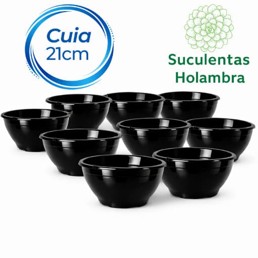 Kit 10 Vasos Cuia 21 - REFORÇADO Cor Preta