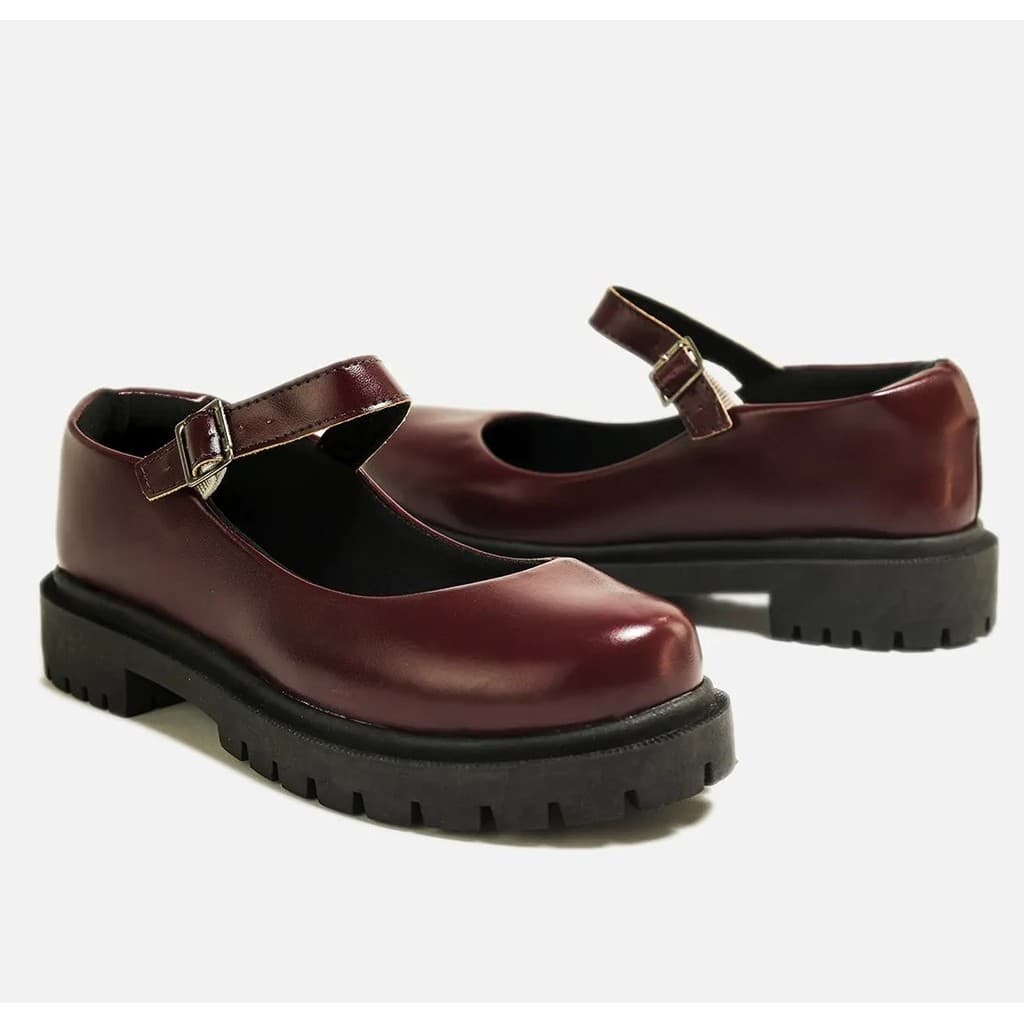 Sapato Boneca Mary Jane Tratorada Sapato Social Feminino Preto Sintético