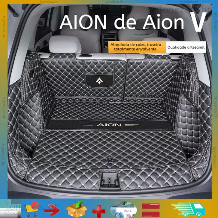 Para 2025 Gac AION V EV Tapete De Porta-Malas 360 ° Envoltório Completo Guarnição Do Carro Traseiro Camurça Acessórios D