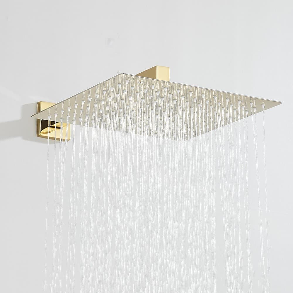 Ducha Chuveiro Inox 304 Quadrado Slim Premium 20 X 20 cm / 30 X 30 cm Com Braço Chuveiro