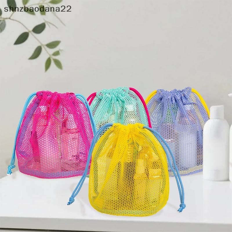 [Shnzd] Bolsa De Armazenamento Com Cordão De Malha De Nylon Multifuncional Para Viagens E Atividades Ao Ar Livre Produto