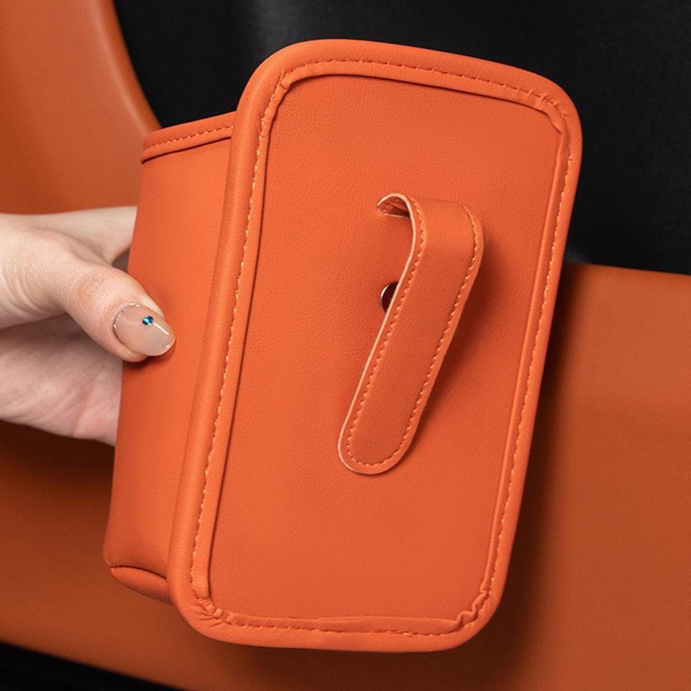 TKEY Couro Porta Do Carro Suporte De Copo De Água Multi-Função Assento Volta Caixa De Armazenamento Bebidas & Lixo Inter