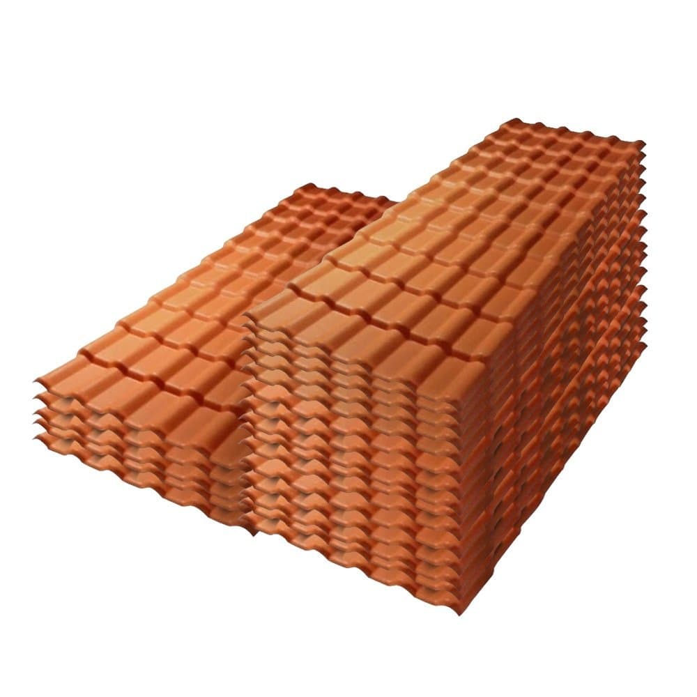 Kit com 20 telhas PVC Plan Precon 2,42x0,88m