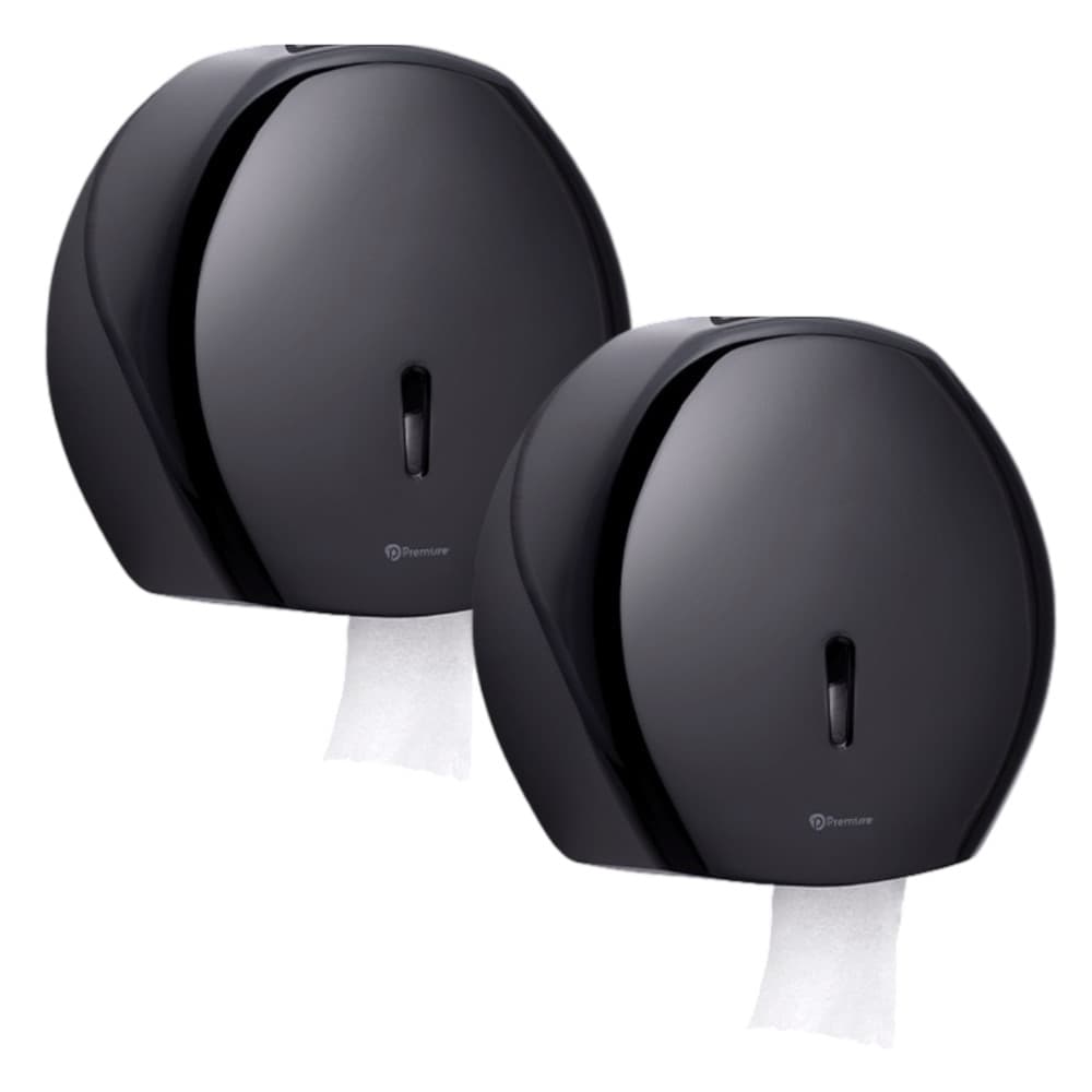 Kit 2 Dispenser Para Papel Higiênico Rolão 500m Uso Interno Antiumidade Parede Banheiro